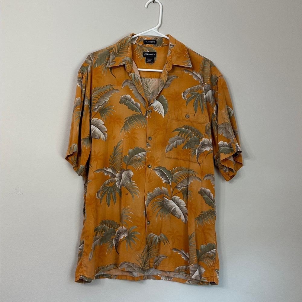 St. John’s Bay Men's Orange Tropical Shirt